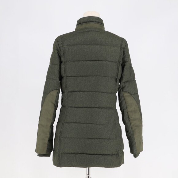 BARBOUR Goldfinch Quilted Padded Jacket Elbow Patch in Olive Size US 6 - Picture 7 of 15